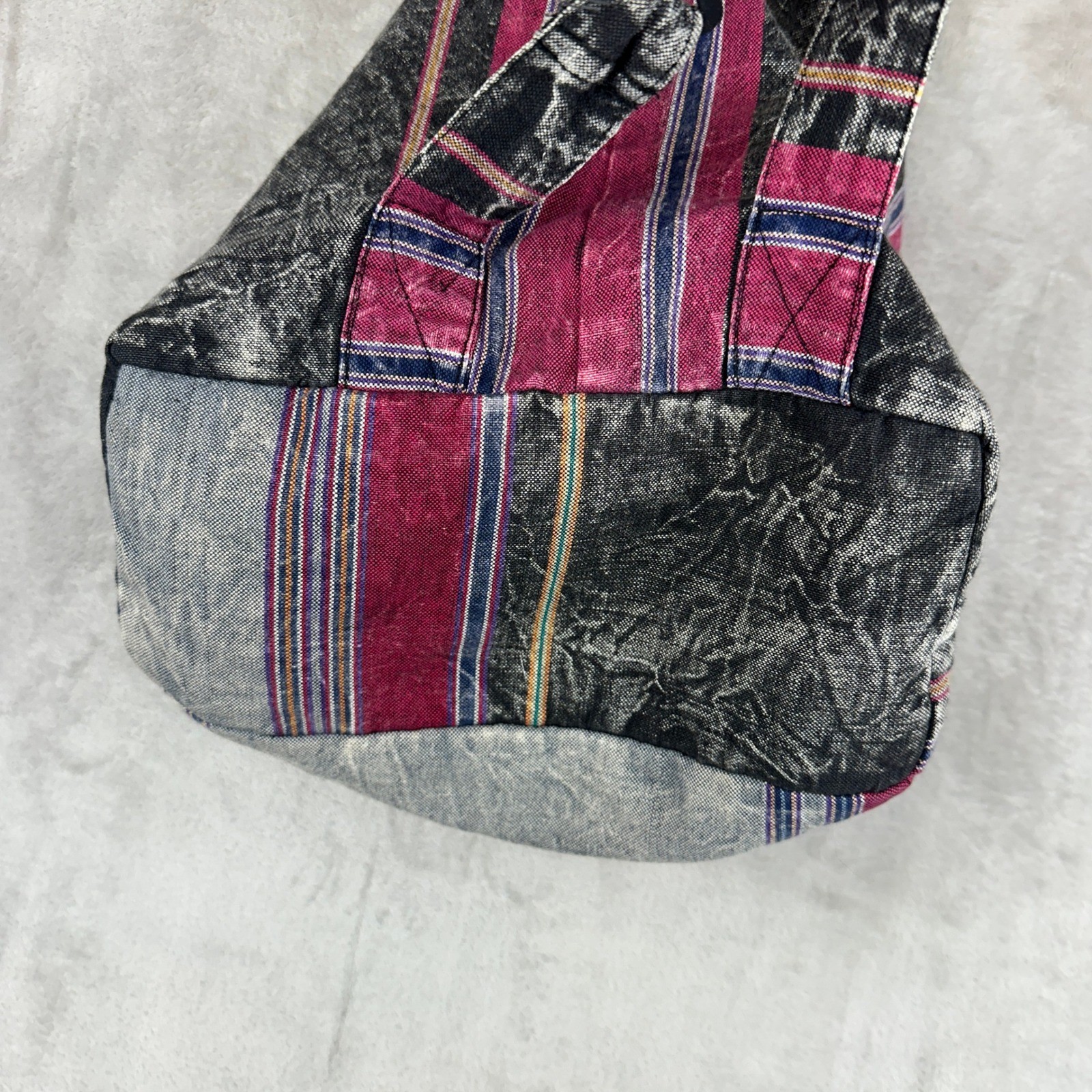 Boho Patchwork Peace Sign Backpack Multicolor Hip… - image 7