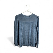 Fat Face Womens Size 8 Cotton Sweater Blue 5601