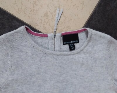 Strickpullover Gr. 34 XS grau ~ CYNTHIA ROWLEY ~ Merino ** NEUwertig 