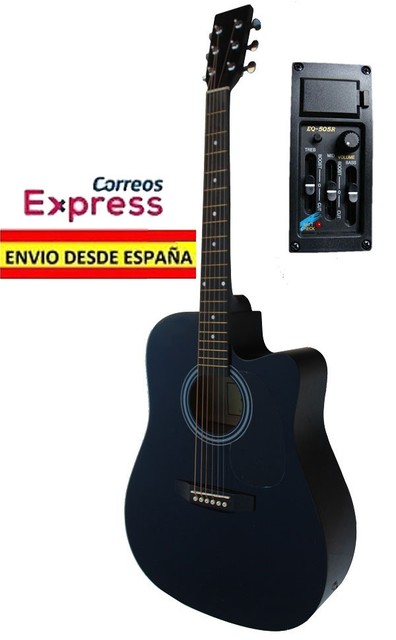 Guitarra electro Acustica negra. nueva. color electroacustica amplificada | Compra online