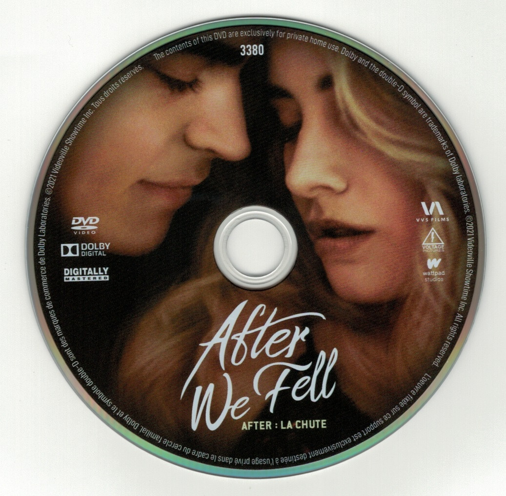 After We Fell (DVD disc) 2021 Josephine Langford, Hero Fiennes