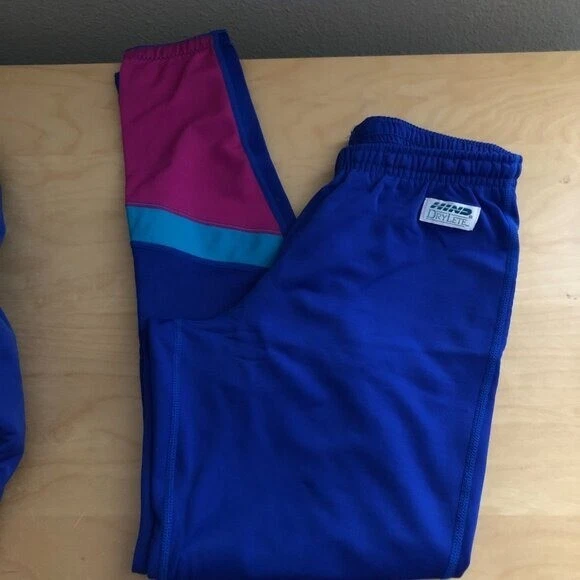 Leggings Top Vintage Y2K Hind Baselayer Activewear 2 Peças Feminina Tamanho M Azul Rosa - Imagem 4 de 4