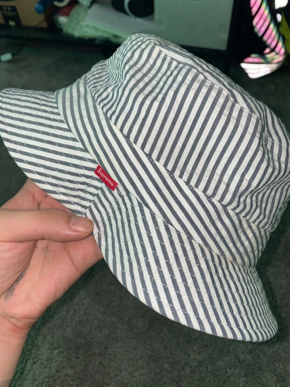 chapeau suprême rayé s/m 