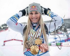 Olympic Champion Lindsey Vonn Signed 8x10 Photo COA 1