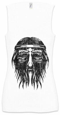 Nordic Barbarian Face Women Tank Top Vikings Odin Hugin and Munin Valhall Odhin