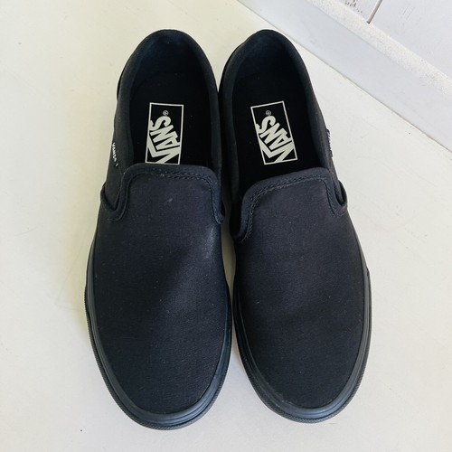 Vans Asher Slip On Canvas Skate Shoes Women's Size 7.5 Black - Picture 7 of 10