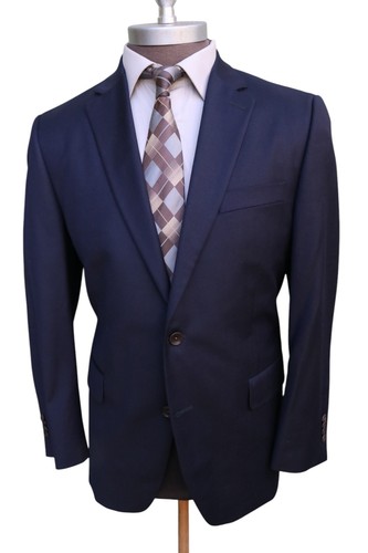 Peter Millar 100% Wool Solid Blue Two Button Blazer Jacket Men’s SZ 42R