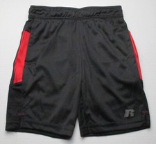 New Boys 4/5 Russell Red  Black Shorts
