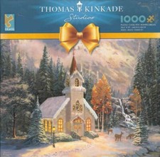 Ceaco Thomas Kinkade "Deer Creek Chapel" 1000 piece jigsaw puzzle New