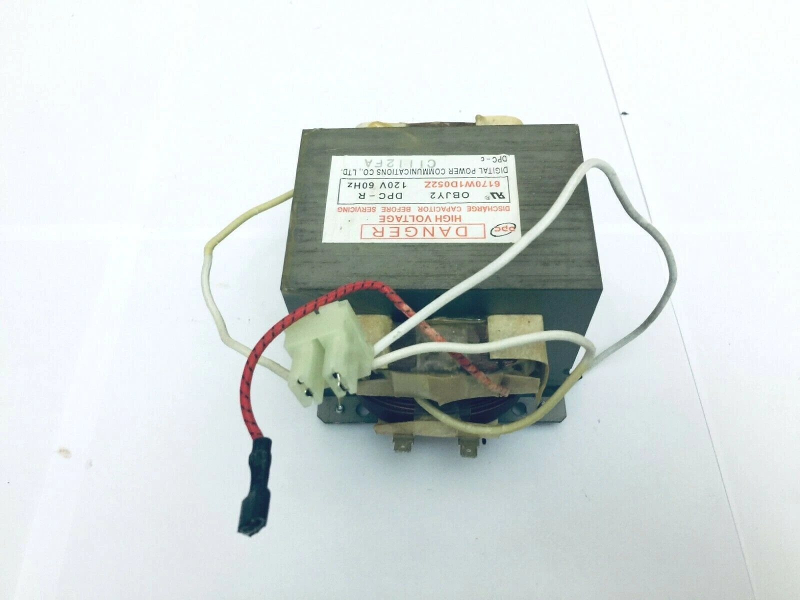 GE Microwave Model JVM1540SM5SS Transformer High Voltage P/N 6170W1D052Z