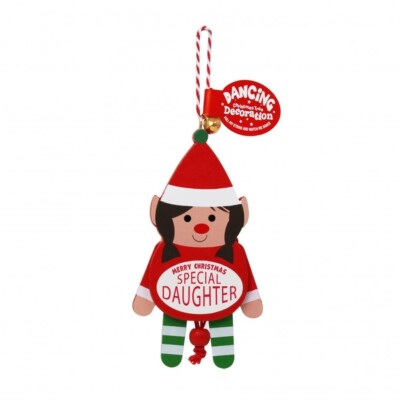 Personalisierte tanzende Elfe Mädchen Christbaumschmuck Namen beliebiger Name Holz A-Z