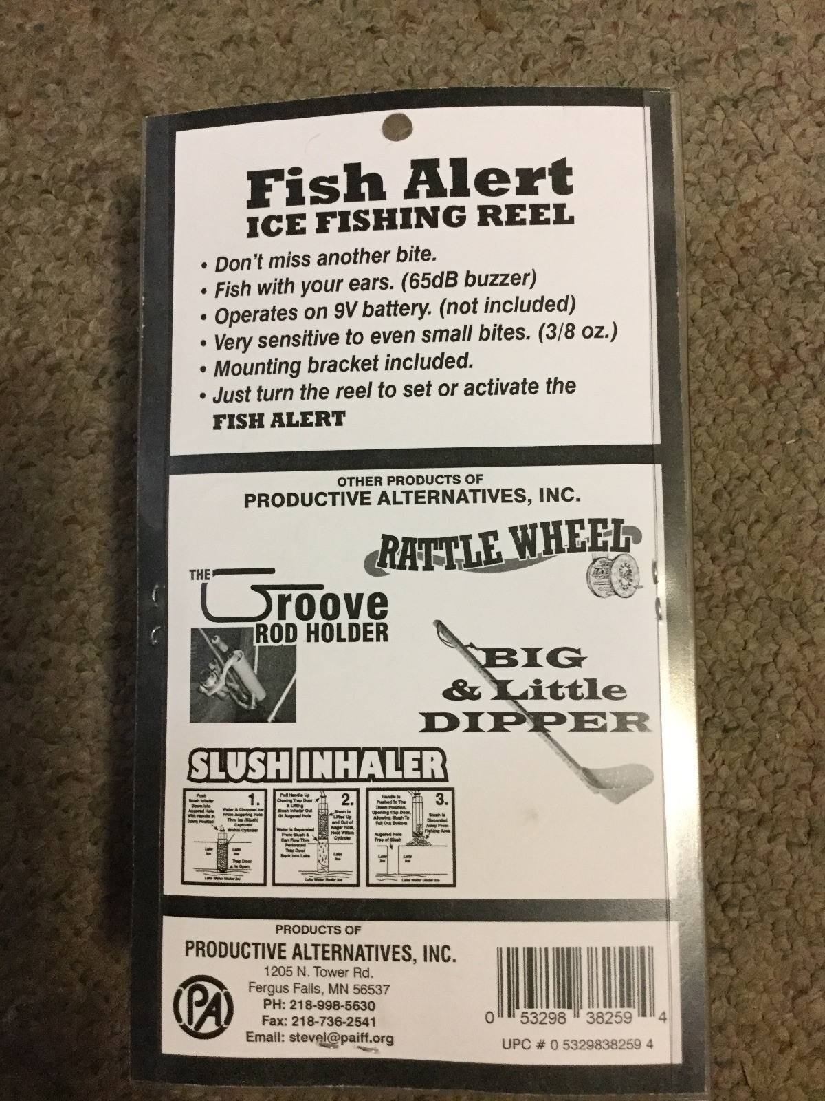NEW! Productive Alternative Fish Alert Ice Fishing reel