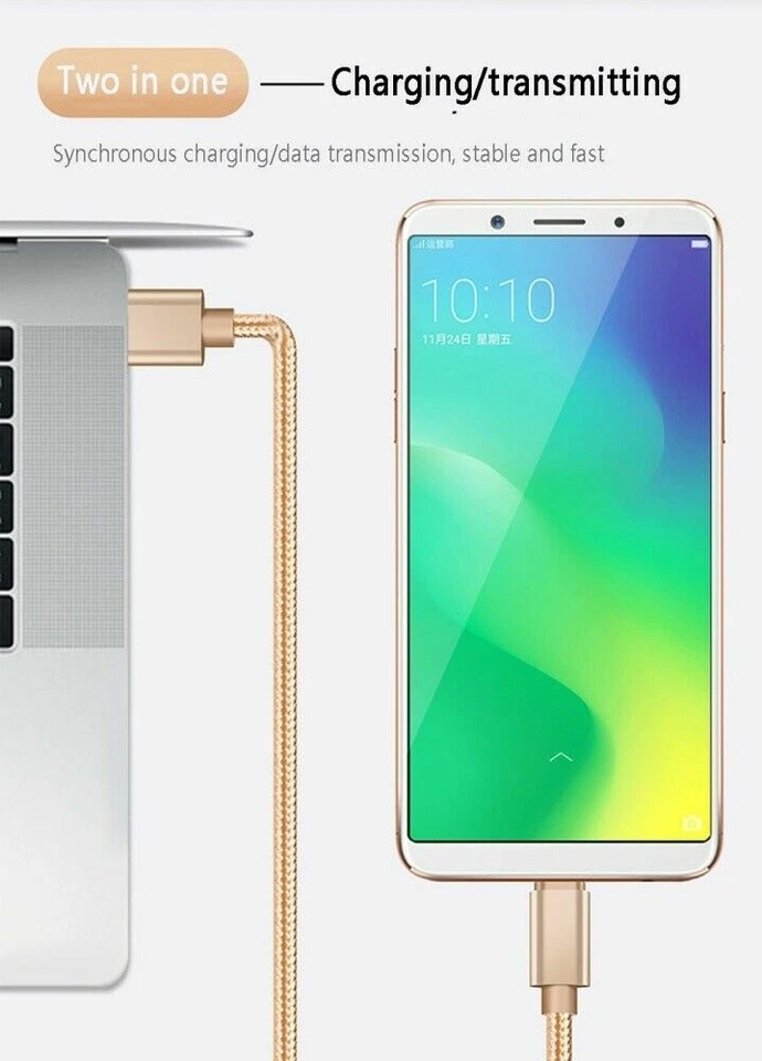 3x USB C Type C Data Cable Fast Charge For Samsung S8 S9 S10 S20 S21 S22 5G Note - image 4 of 4