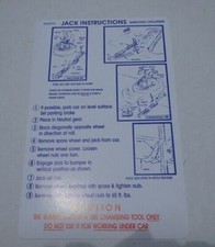 Mopar 71 Cuda Challenger Jack Instructions Decal New 2962995