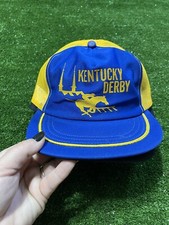 Vintage Flexible-Kentucky Derby SnapBack Hats Adjustable- Mesh Back 1980s