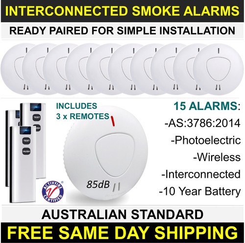 ANKA Wireless Interconnected Photoelectric Smoke Alarm Detector 10 Yr Battery - Picture 29 of 35