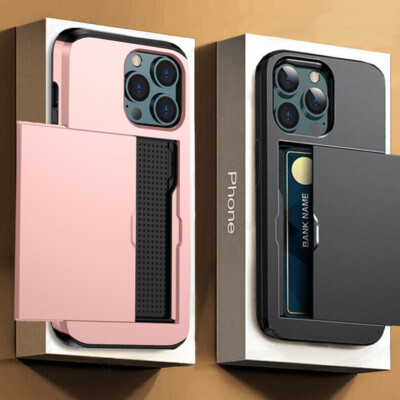 Hülle iPhone 17 16 15 14 13 12 Pro Max Handy Tasche HardCover mit KartenfachCase