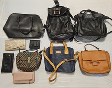 Lot One-time Used Leather Purses, Bags, Backpacks, Wallets Hand Bag. 