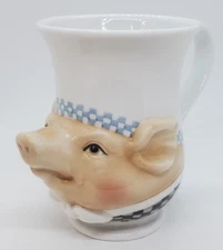 PIG MUG Dept 56 Department Jam Bon Chef (16oz) Hand Painted large CERAMIC