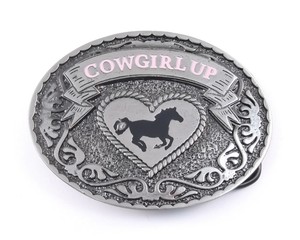 cowgirl up belt buckle