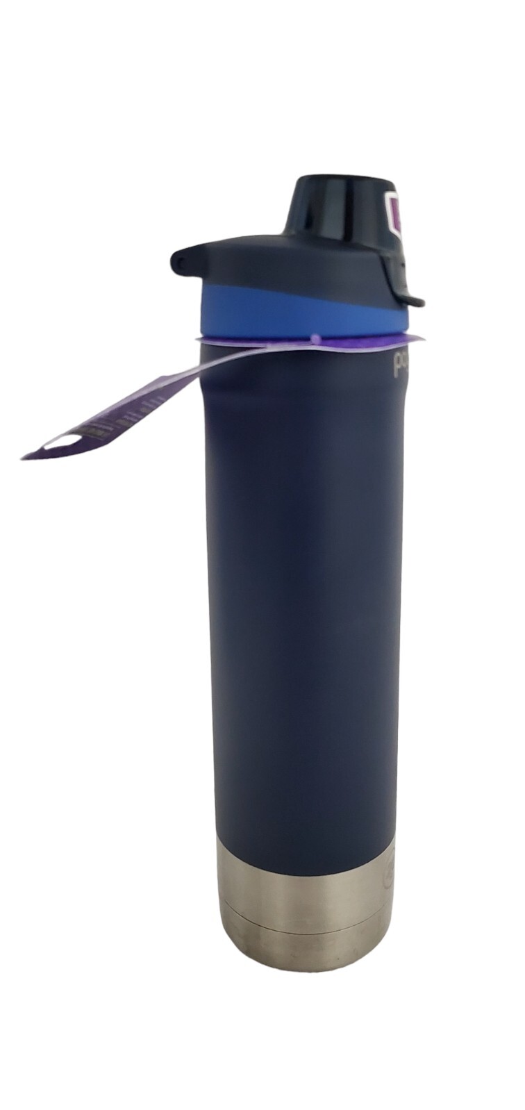 Pogo Vacuum Insulated Stainless Steel Water Bottle Chug Flip Lid Navy