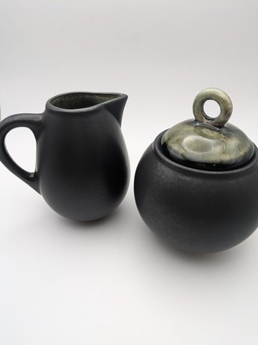 JARS France Green Creamer and Sugar Tourron Samoa