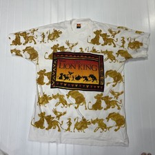 Vintage 90s Disney The Lion King Jerry Leigh All Over Print T-Shirt Size OSFA