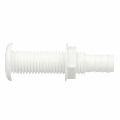 SEACHOICE 18161 Polypropylene Extra Long Thru-Hull Connector 3/4-Inch, White ...