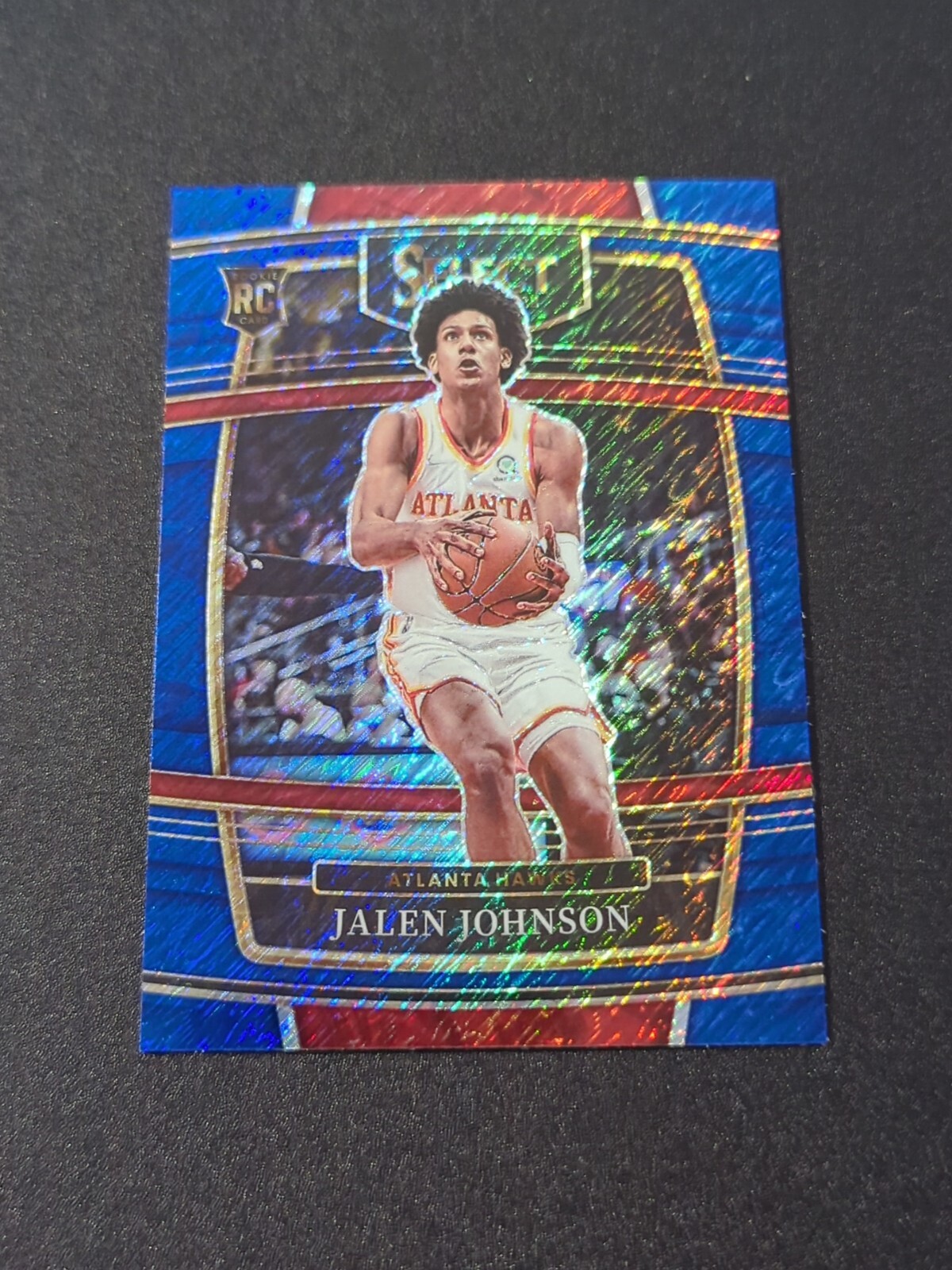 2021-22 Select Jalen Johnson Concourse Blue Shimmer Prizm Rookie RC #17 Hawks