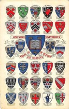 BR100008 oxford niversity heraldic arms of oxford the colleges  uk