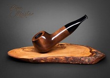 Mr. Brog HAND MADE WOODEN SMOKING PIPE for TOBACCO 34 Buldog Brown  PEAR + BOX