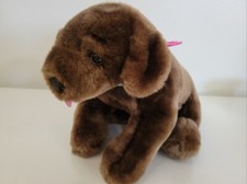 Barbie stuffed plush brown dog 4 sounds tested collar damaged ...
