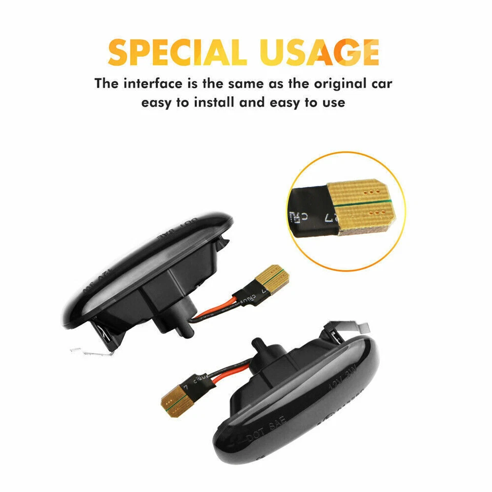 2PC LED Side Mirror Light For Audi A3 S3 8P A4 S4 RS4 B6 B7 B8 A6 S6 Sequential Foto 3 de 4