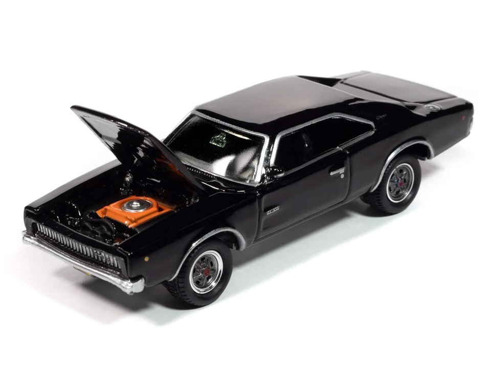 Johnny Lightning 1968 Dodge Charger R/T 1/64 &ndash; Edizione John Wick, Nera, Serie Pop Culture
