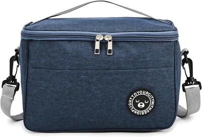 Sac isotherme 5,5L Lunch bag spliable de pique-nique, Bureau, Ecole,Repas Marine - Photo 1/4
