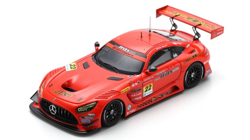 R’Q s AMG GT3 GT300 #22 2022 Model Car Scale 1:43 Spark R'Qs AMG GT3 N.22 GT300 Super GT 2022