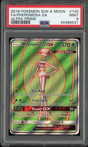 PHEROMOSA GX 140/156 FULL ART ULTRA PRISM POKEMON PSA 9 MINT