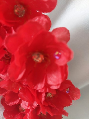 Stunning Red crown hairband tiara By Cara's Crowns with embellishments - Picture 10 of 20