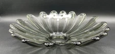 Vintage MCM Flower Petal/Scallopede Edge 11" Gray Bowl