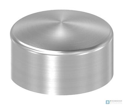 Edelstahl Endkappe zum Überstecken für 33,7mm, V2A | STEINBACHER 