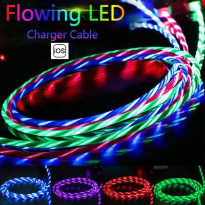 LED Fast Charging USB Charger Cable For iPhone 14 13 12 11 Pro Max XR XS SE 8 7