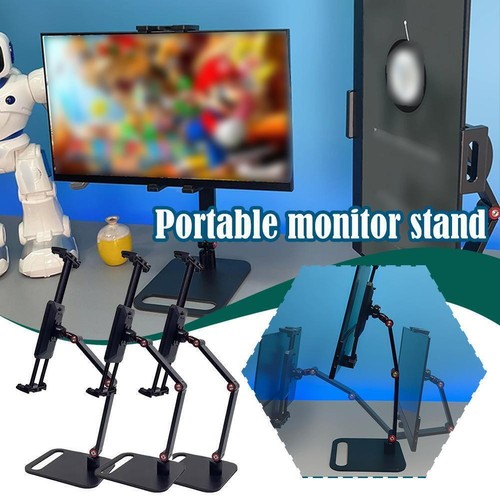 Portable Monitor Stand up to 18" Adjustable 360° Swivel J9U8 Bracket Tablet I5D1 - Afbeelding 14 van 15