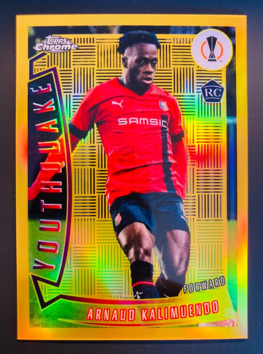 2022-23 Topps Chrome Youthquake Arnaud Kalimuendo Gold refractor rookie RC #/50