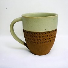 Milky Chai Coffee Mug Cup Handmade in Nepal Brown Cream Tan Tea Dining Drinks