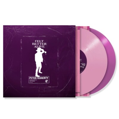 Pete Doherty SIGNED Felt Better Alive Light Rose & Magenta 2 LP Vinyl +Bootstrap