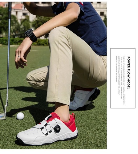 Men's Waterproof Golf Sneakers Quick Lacing Non-slip Golf Training Sneaker - Picture 23 of 28