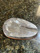 RARE Silver Plated DUNHILL England CIGAR TABLE ASHTRAY Mid Century Modern Nice