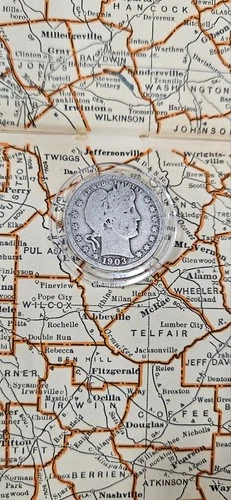 Vintage Coin Estate Sale 1903 Barber Silver Quarter .25c