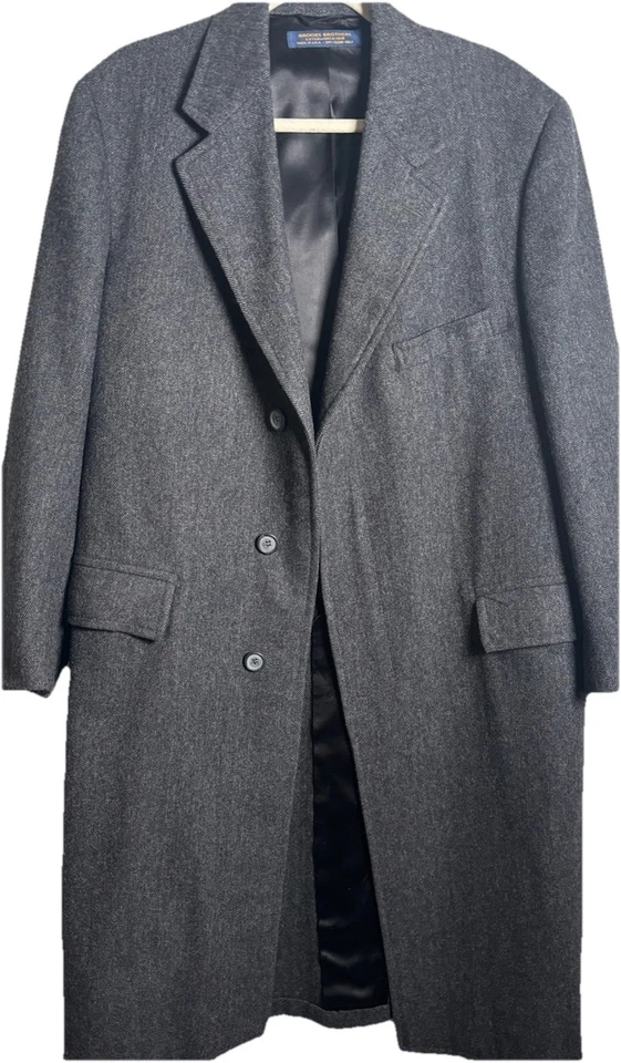 Gabardina Brooks Brothers Para Hombre De Colección Hecha en EE. UU. Gris Lana Pesada (SIN TALLA) Foto 3 de 4