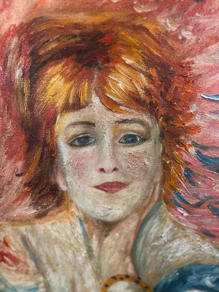 Renoir - Increíble pintura al óleo - Hecho a mano - Firmado - Estampado Foto 4 de 4